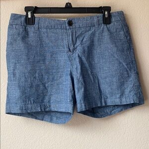 Merona Target Blue Chambray Denim Jean Prep Shorts 6